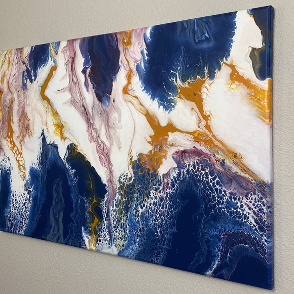 Handmade pouring acrylic painting. - Picture 4 of 8